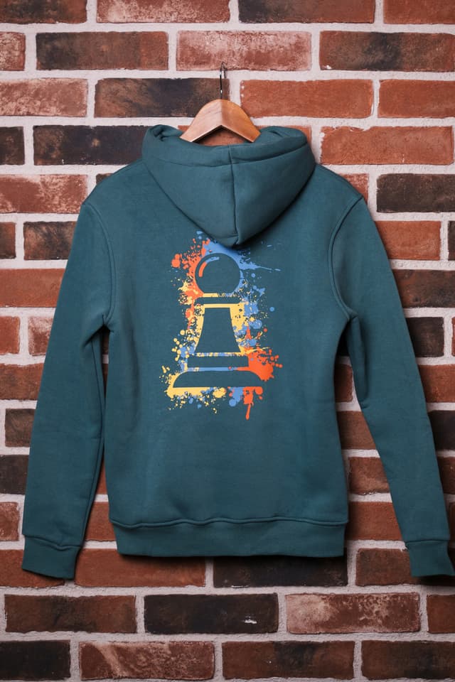 Satranç Piyon Renkli Hoodie resmi